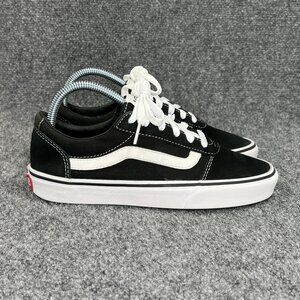 Vans Old Skool Sneakers Women's 7.5 Black Suede Low Lace Retro Athletic Skate